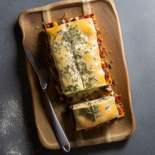 Tomato-French Bread Lasagna recipe image