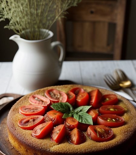 Tomato Ginger Upside-Down Cake recipe image