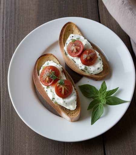 Tomato & Herb Bruschetta - Bon Appetit recipe image