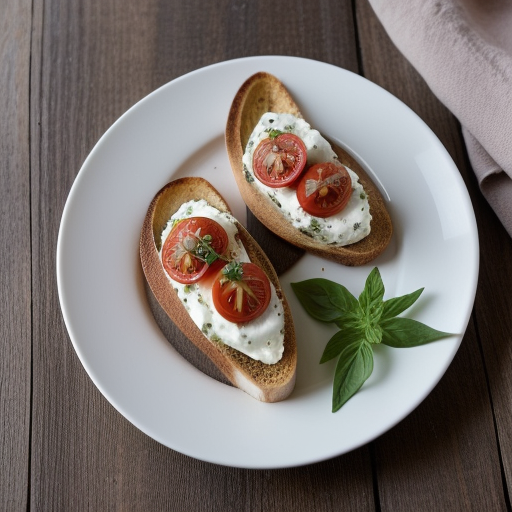 Tomato & Herb Bruschetta - Bon Appetit recipe image