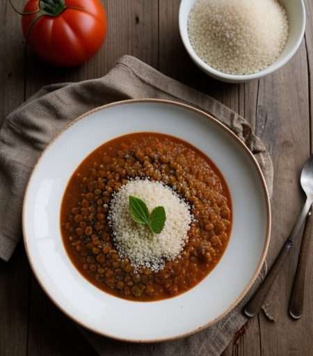 Tomato Lentil Stew Over Quinoa recipe image