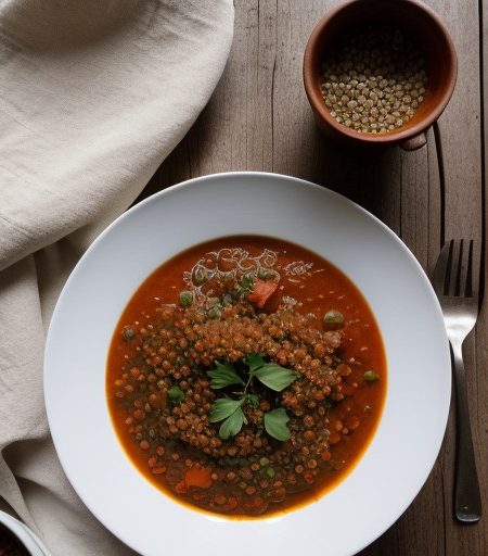 Tomato Lentil Stew Over Quinoa recipe image