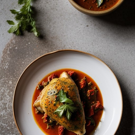 Tomato Pesto-Painted Chicken recipe image