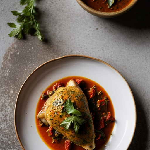Tomato Pesto-Painted Chicken recipe image
