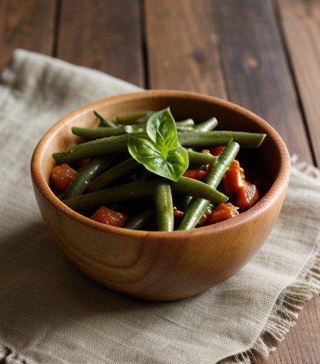 Tomato Sauce With Green Beans recipe image