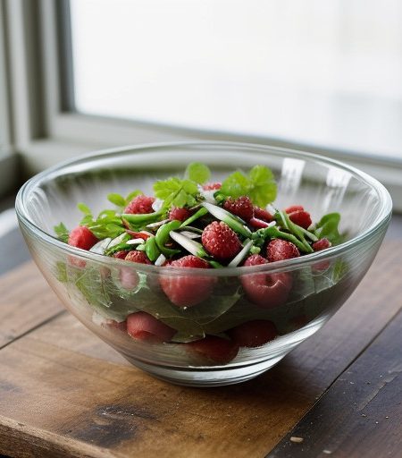 Tomato & Scallion Salad With Raspberry Vine recipe image