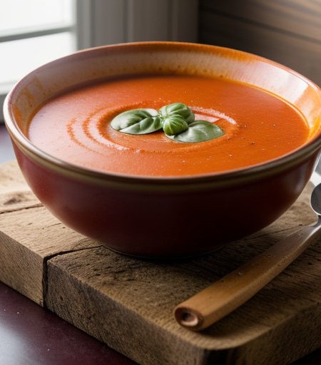 Tomato Soup With Basil (Potage De Tomate a La recipe image
