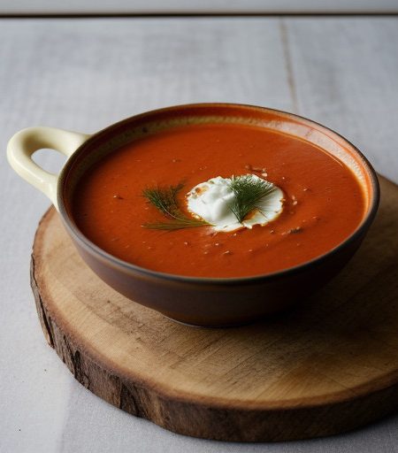 Tomato Soup With Cream & Dill recipe image