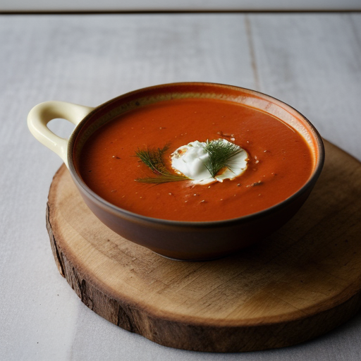 Tomato Soup With Cream & Dill recipe image