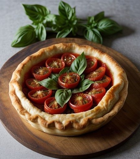 Tomato and Basil Tarts recipe image