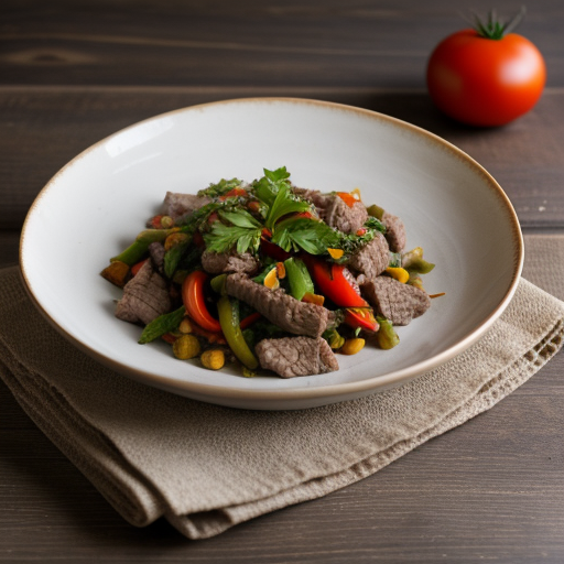 Tomato and Liver Stir-Fry recipe image