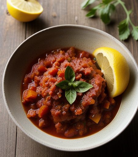 Tomato and Pepper Relish With Moroccan Lemons recipe image