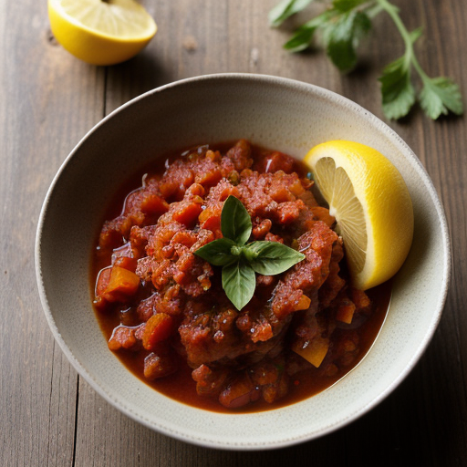 Tomato and Pepper Relish With Moroccan Lemons recipe image