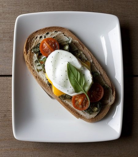 Tomatoes on Toast Royale recipe image