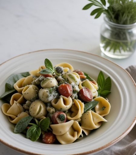 Tortellini & Artichoke Pasta Salad recipe image