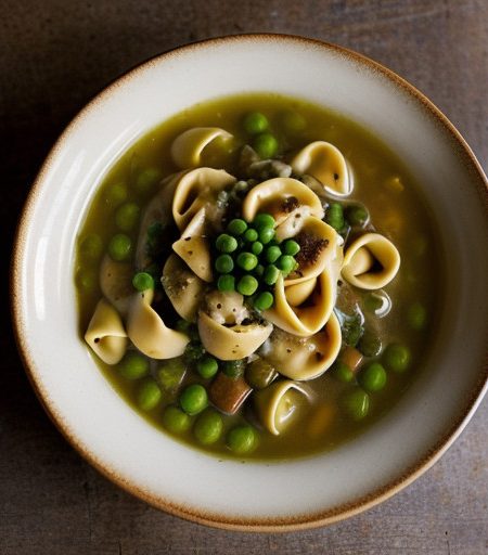 Tortellini Soup With Peas recipe image