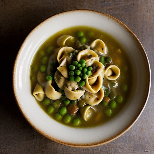 Tortellini Soup With Peas recipe image