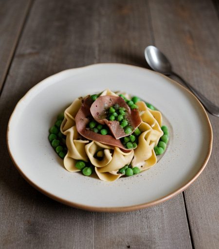 Tortellini W/Peas and Prosciutto recipe image