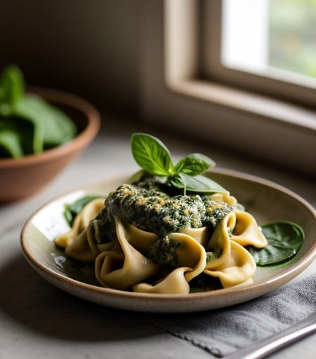 Tortellini With Walnut Pesto recipe image