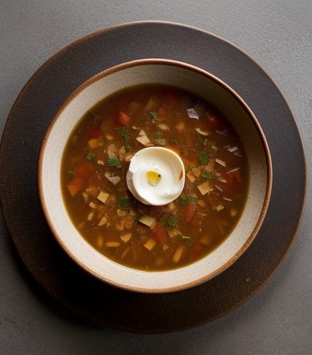 Tortilla Soup With Tomatoes and Smoked Turkey - Bon Appet recipe image