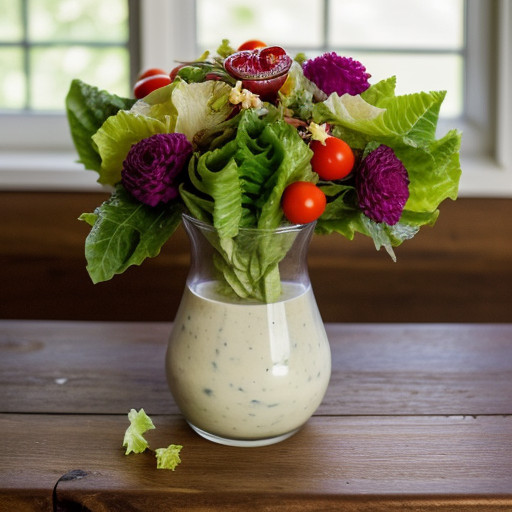 Tossed Salad With Creamy Buttermilk Dressing (1 PT recipe image