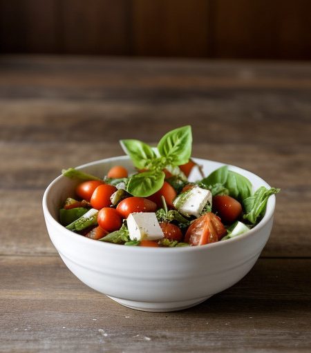 Tossed Salad With Tomato-Basil Dressing recipe image