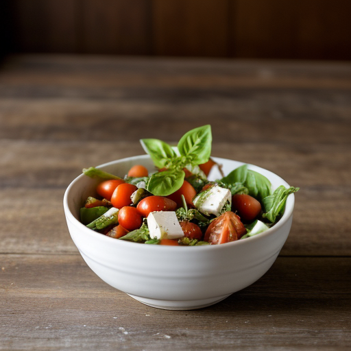 Tossed Salad With Tomato-Basil Dressing recipe image