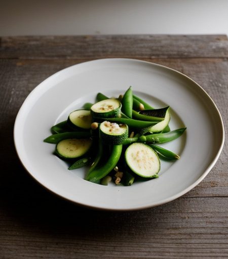 Tossed Snow Peas & Zucchini recipe image
