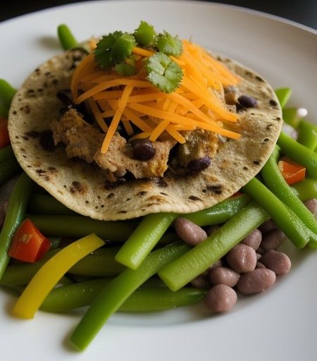 Tostadas De Pollo Y Frijoles recipe image