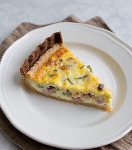 Tracy's Breakfast Quiche of Scallions~ Ham An recipe image