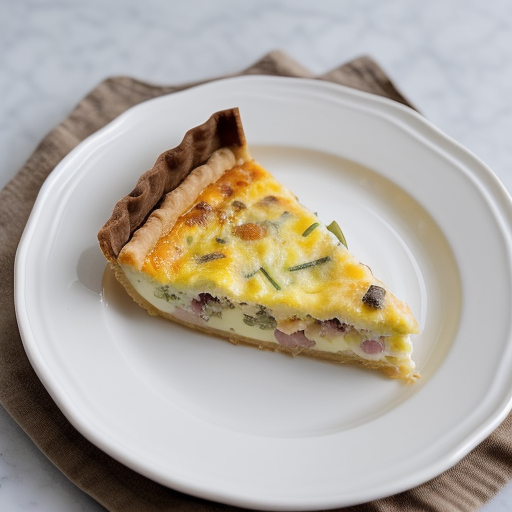 Tracy's Breakfast Quiche of Scallions~ Ham An recipe image