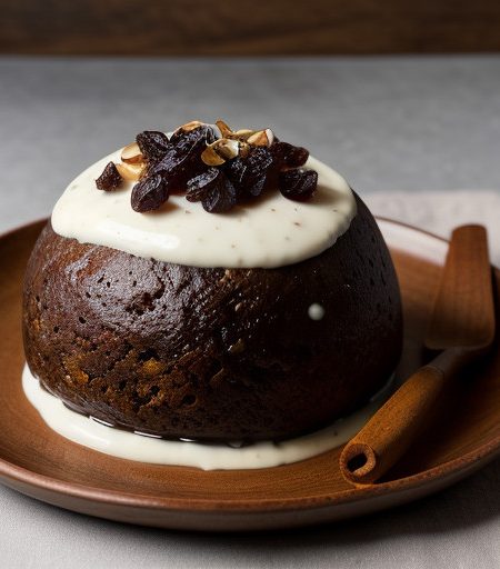 Traditional Christmas Pudding With Brandy Sau recipe image
