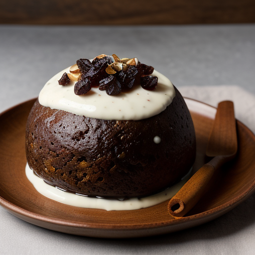 Traditional Christmas Pudding With Brandy Sau recipe image