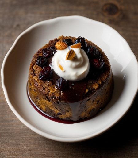Traditional Christmas Pudding With Brandy Sauce recipe image