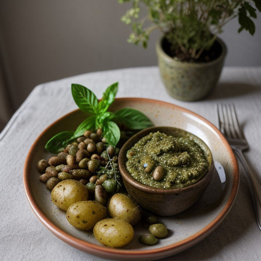 Trenette With Pesto, Potatoes and Beans recipe image