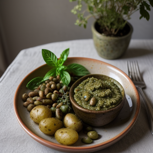 Trenette With Pesto, Potatoes and Beans recipe image