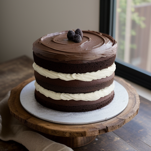 Triple Chocolate Layer Cake recipe image
