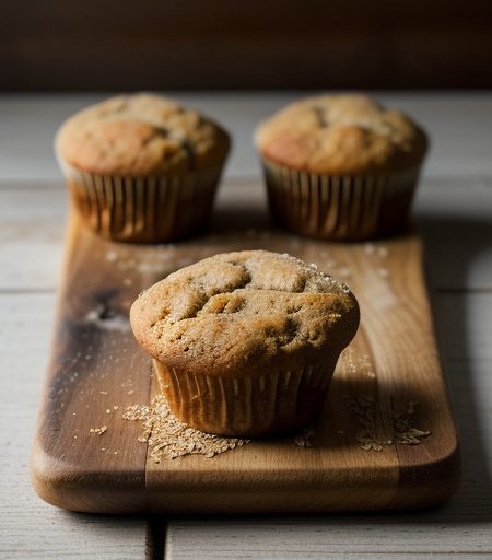 Triple Wheat-Honey Muffins recipe image