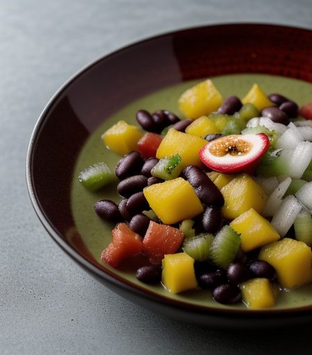 Tropical Fruit and Black Bean Salsa recipe image