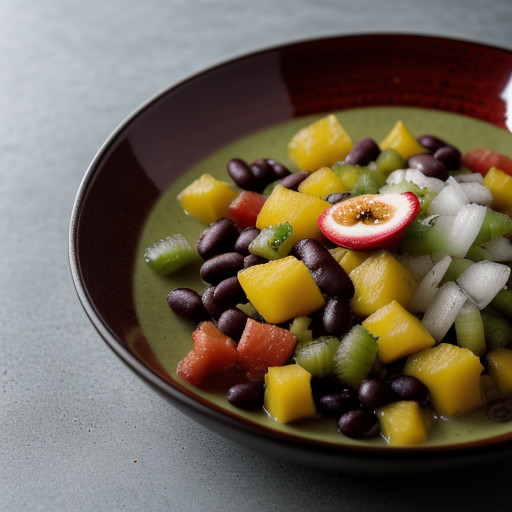 Tropical Fruit and Black Bean Salsa recipe image