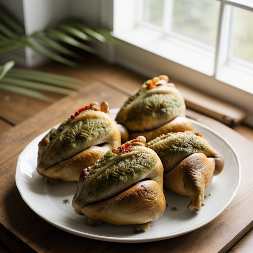Tropical Stuffed Cornish Hens recipe image