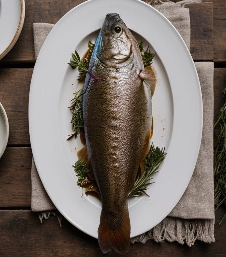 Trout Baked in Wine (Irish recipe image
