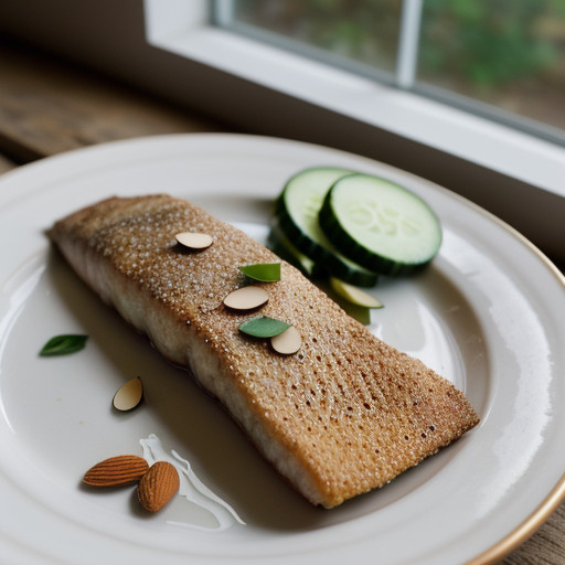 Trout With Almonds & Cucumber Batons recipe image