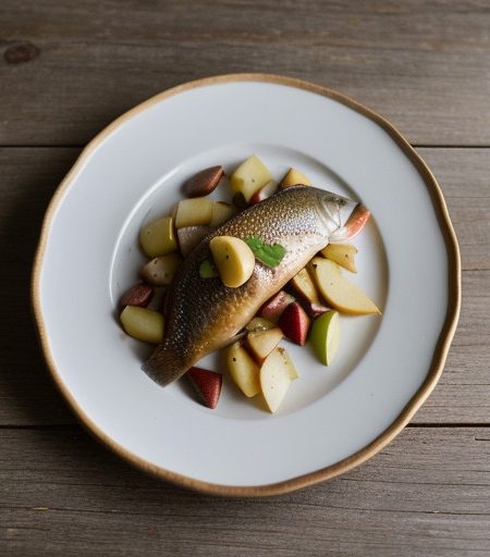 Trout With Almonds and Apples recipe image