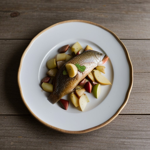 Trout With Almonds and Apples recipe image
