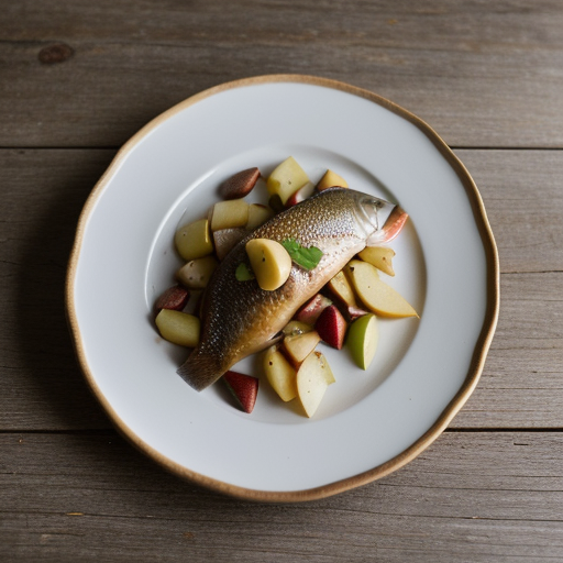 Trout With Almonds and Apples recipe image