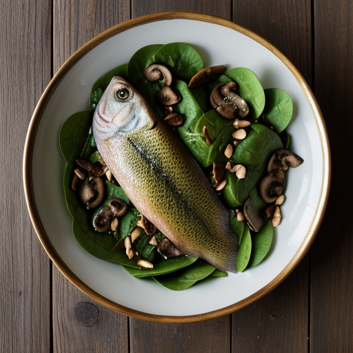 Trout and Spinach Salad recipe image