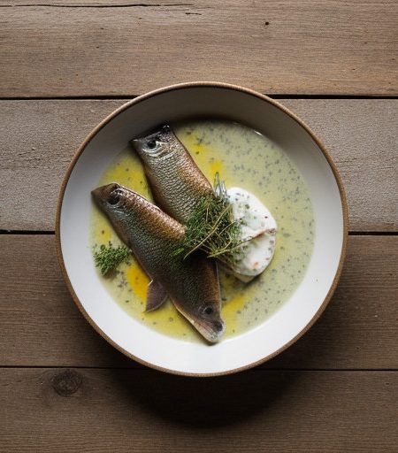 Trout in Herb and Cream Sauce (Irish recipe image