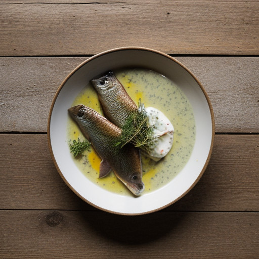 Trout in Herb and Cream Sauce (Irish recipe image
