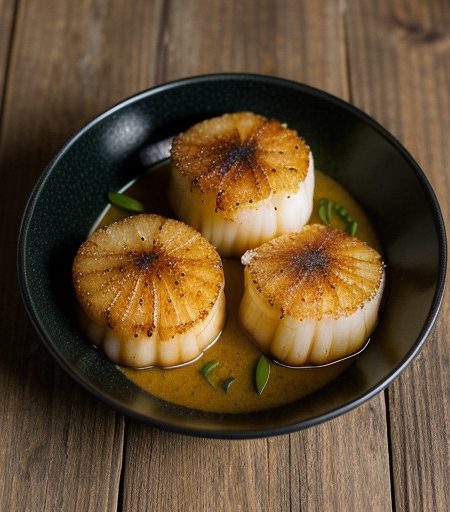Troy's Scallops in Garlic Sauce recipe image